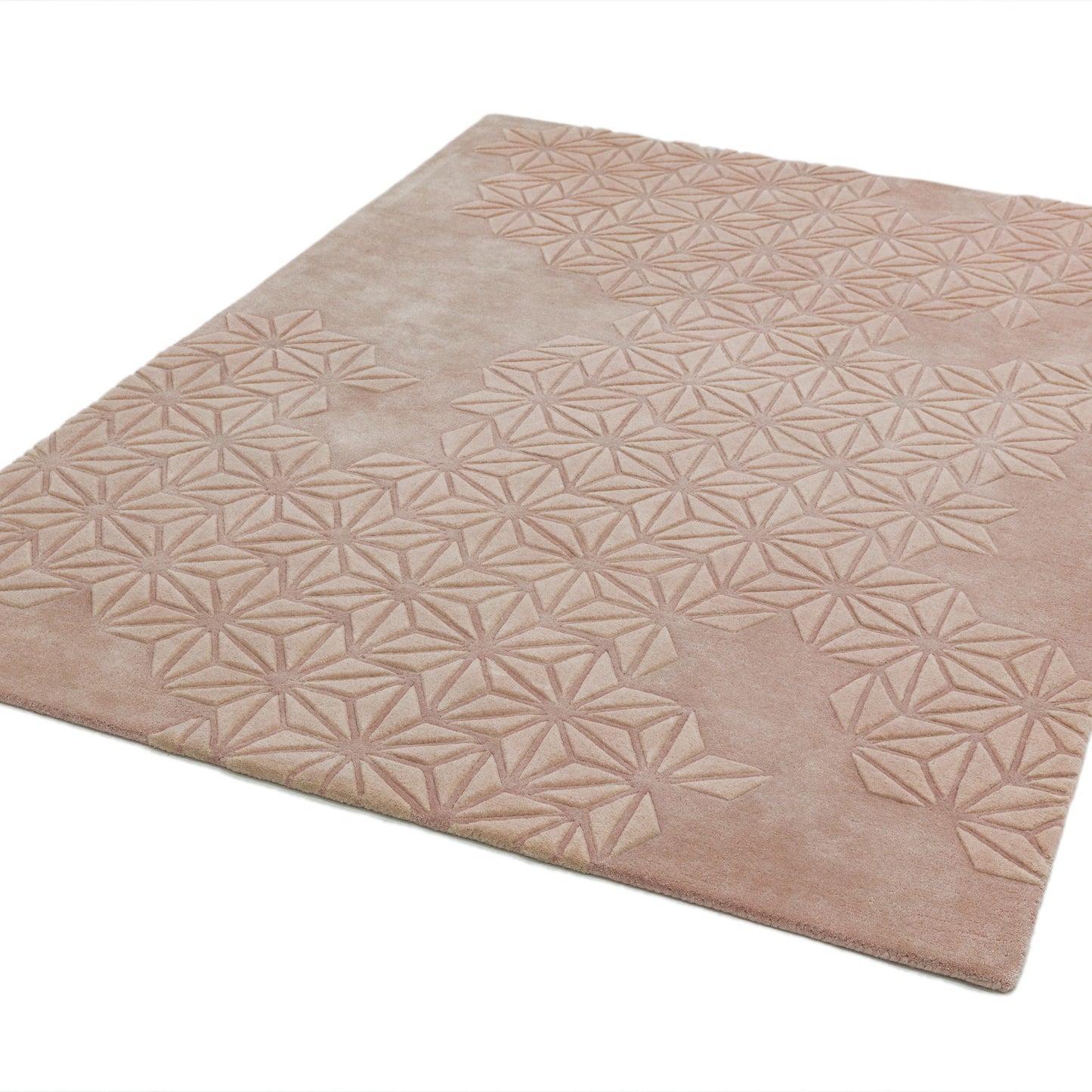 Starburst 3D Wool Rugs in Pink