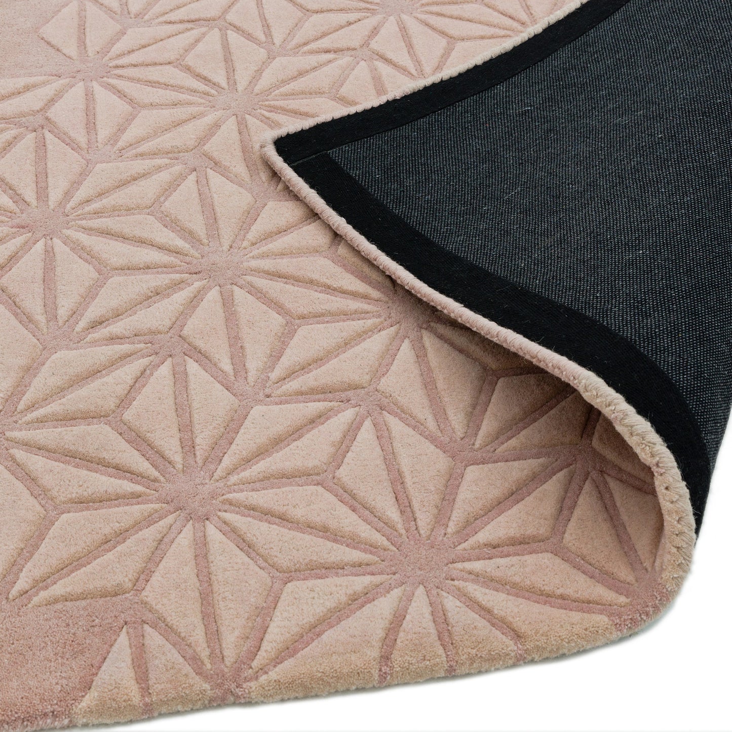 Starburst 3D Wool Rugs in Pink