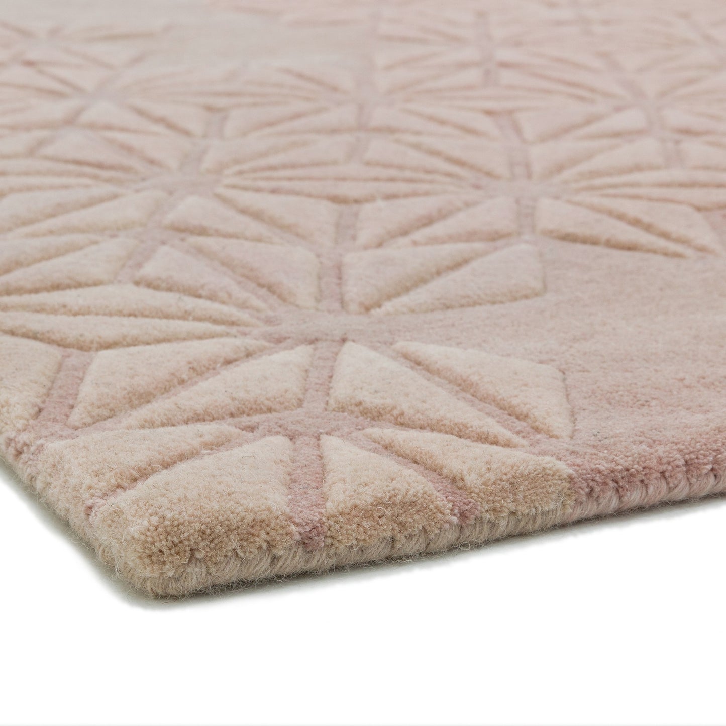 Starburst 3D Wool Rugs in Pink