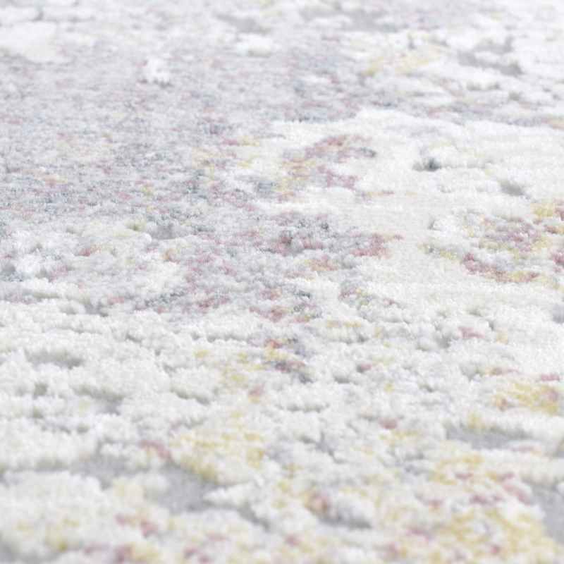 Canyon Abstract Modern Circle Rugs 52023 6414 in Light Grey