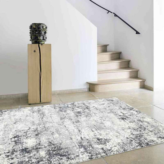 Canyon 52029 6454 Modern Abstract Rugs in Silver Grey