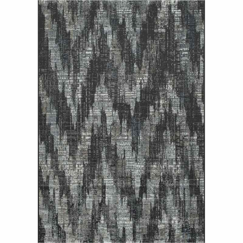 Canyon Abstract Chevron 52053 3585 Rugs in Black