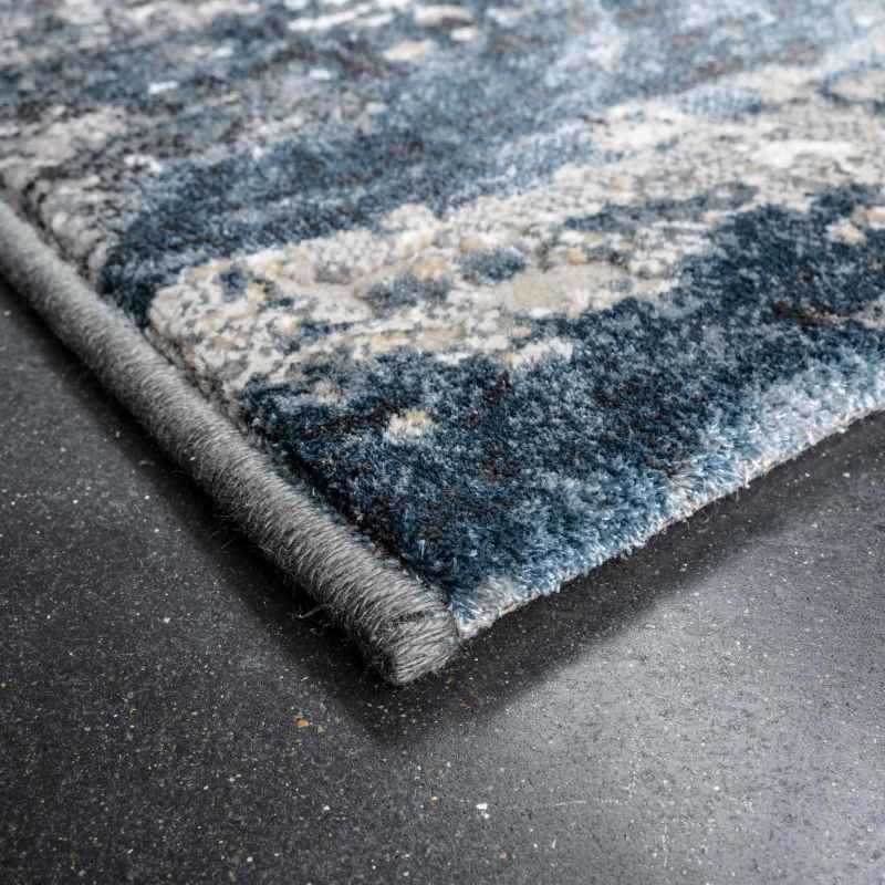 Canyon 52059 5747 Textured Abstract Rugs in Blue