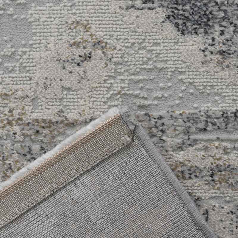 Canyon 52064 3676 Abstract Textured Rugs in Light Grey