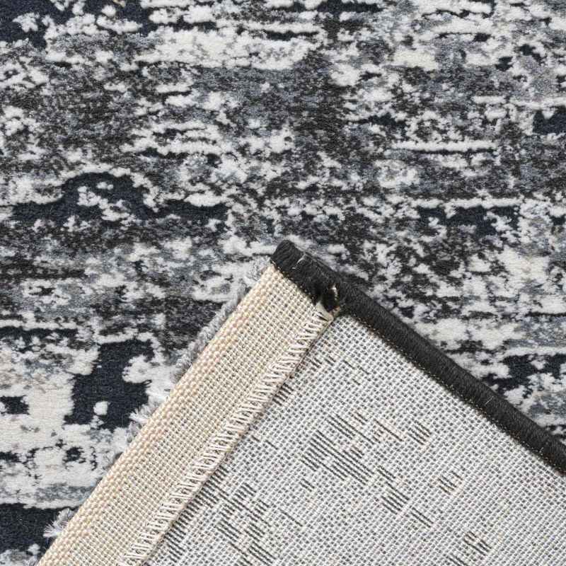 Canyon 52065 3525 Abstract Textured Rugs in Silver Grey