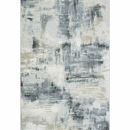 Canyon Abstract Modern Rug 52067 6676 in Cream White