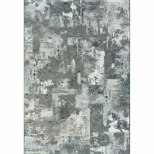 Canyon Abstract Modern Rug 52069 3575 in Silver Grey