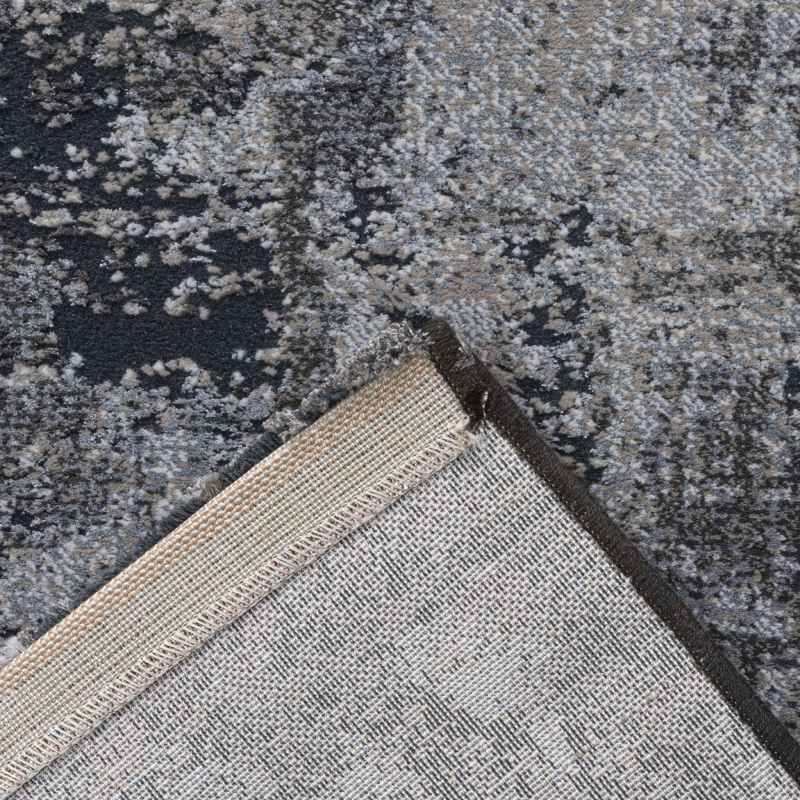 Canyon Abstract Modern Rug 52069 3575 in Silver Grey