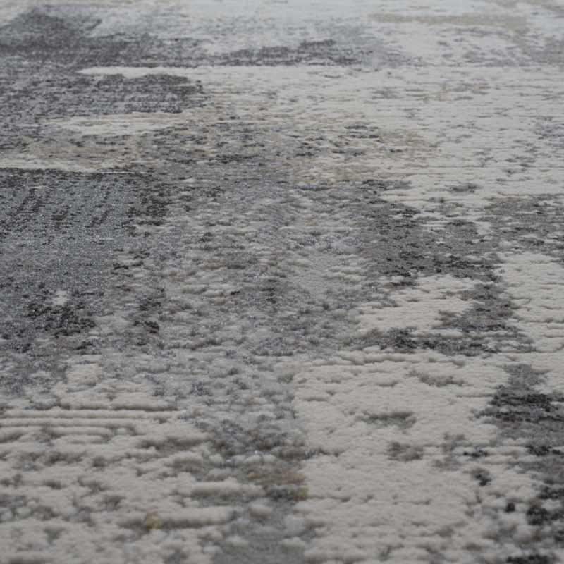 Canyon Abstract Modern Rug 52069 6676 in Charcoal Grey