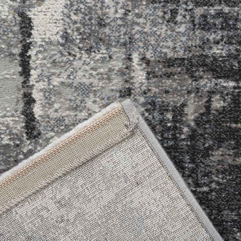 Canyon Abstract Modern Rug 52069 6676 in Charcoal Grey