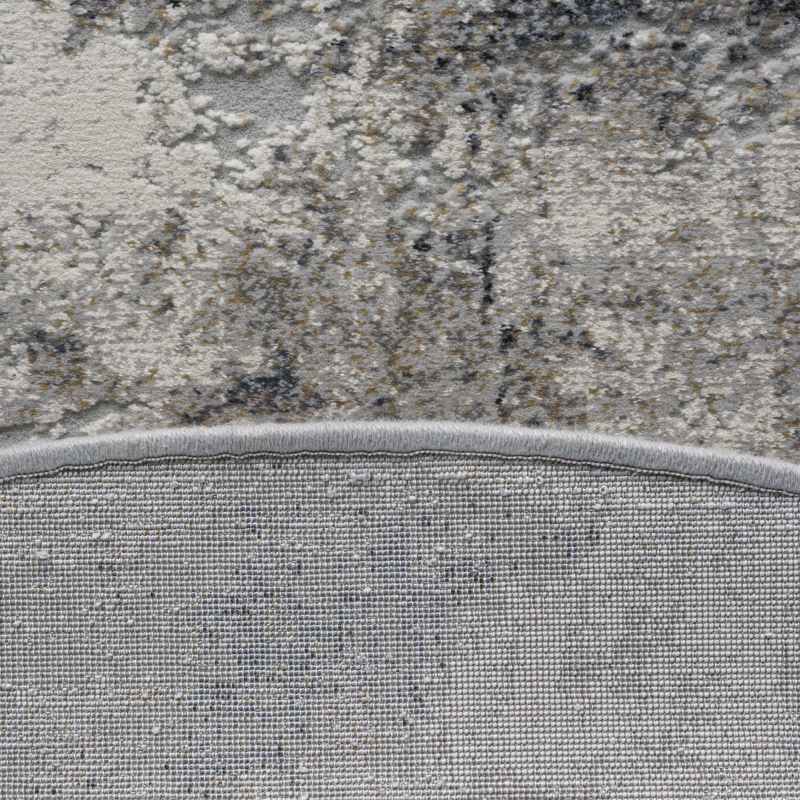 Canyon Abstract Modern Textured Circle Rug 52078 6626 in Grey