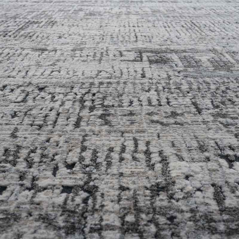 Canyon Abstract Modern Textured Rug 52079 3575 in Charcoal Grey