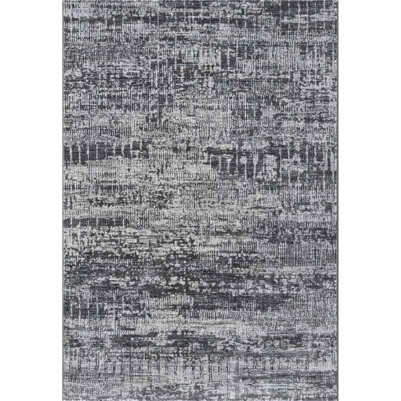 Canyon Abstract Modern Textured Rug 52079 3575 in Charcoal Grey