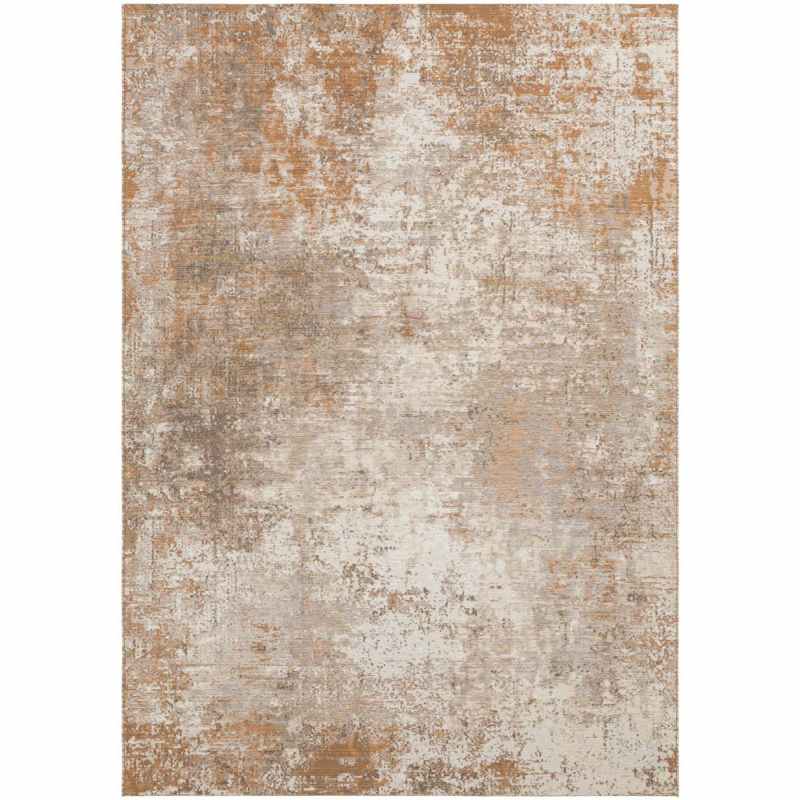 Ziba 52112 PA700 Modern Abstract Wool Rugs in Rust Brown