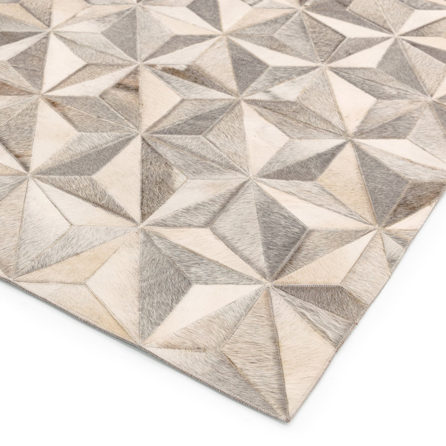Gaucho Genuine Leather Patch Modern rugs in facet