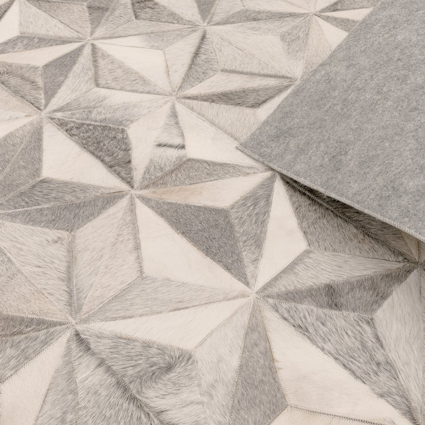 Gaucho Genuine Leather Patch Modern rugs in facet