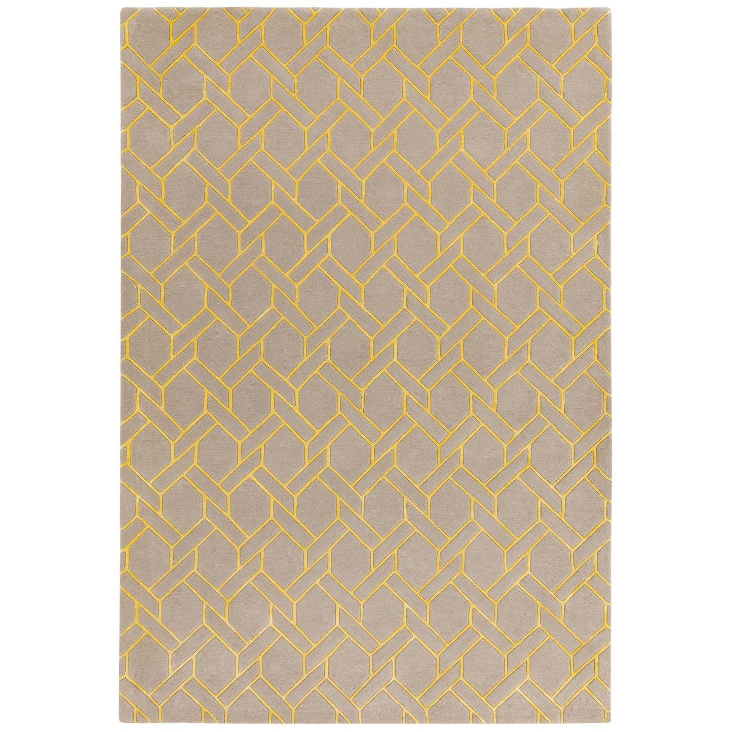 Nexus fine lines rug in yellow