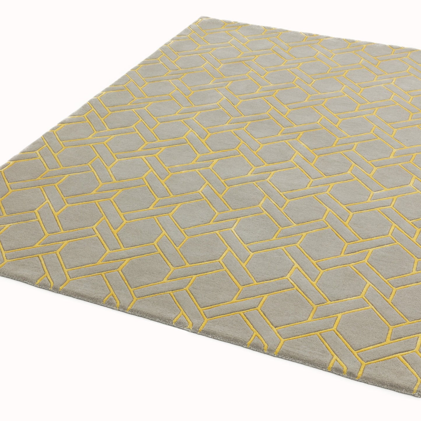 Nexus fine lines rug in yellow