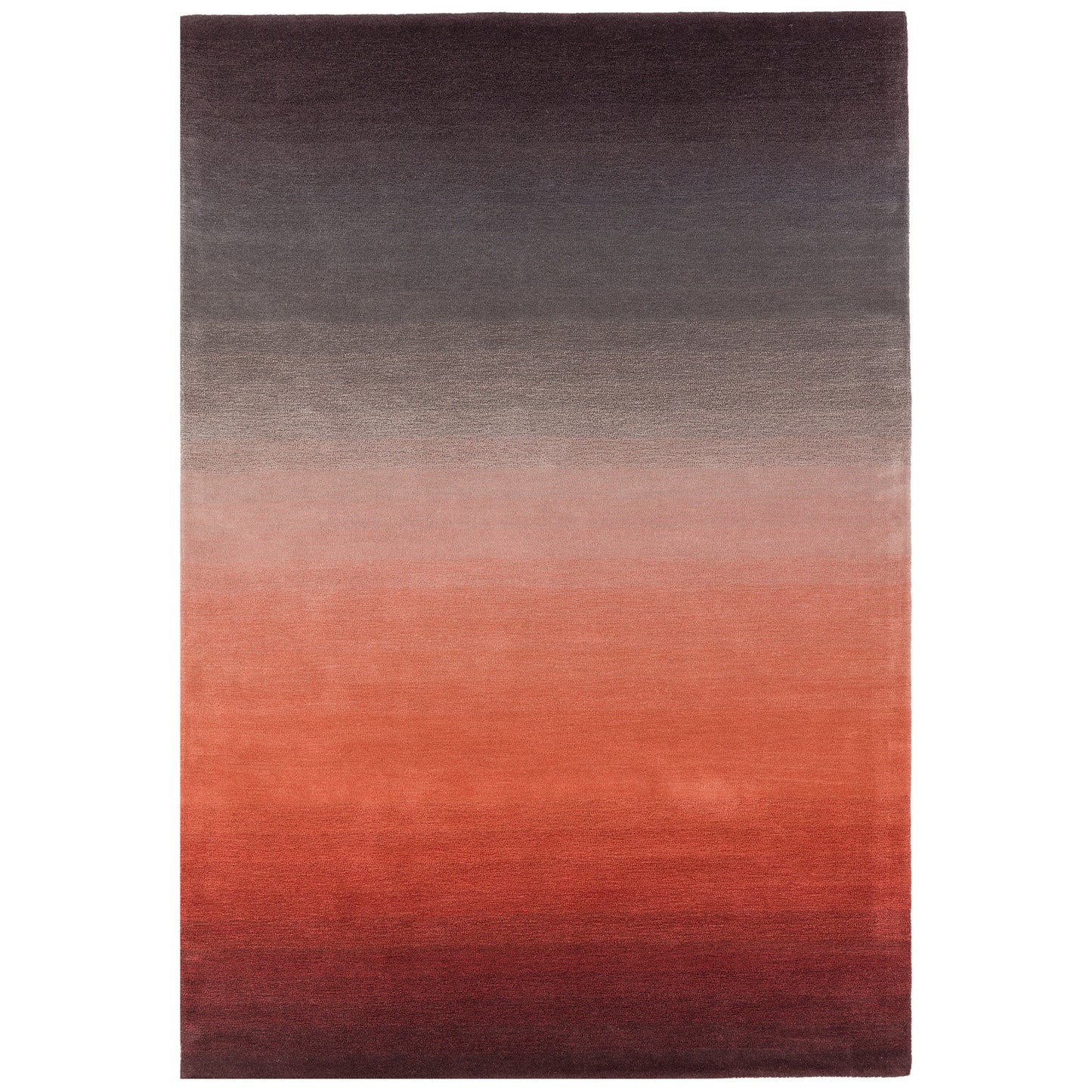 Ombre Wool Rugs in Rust