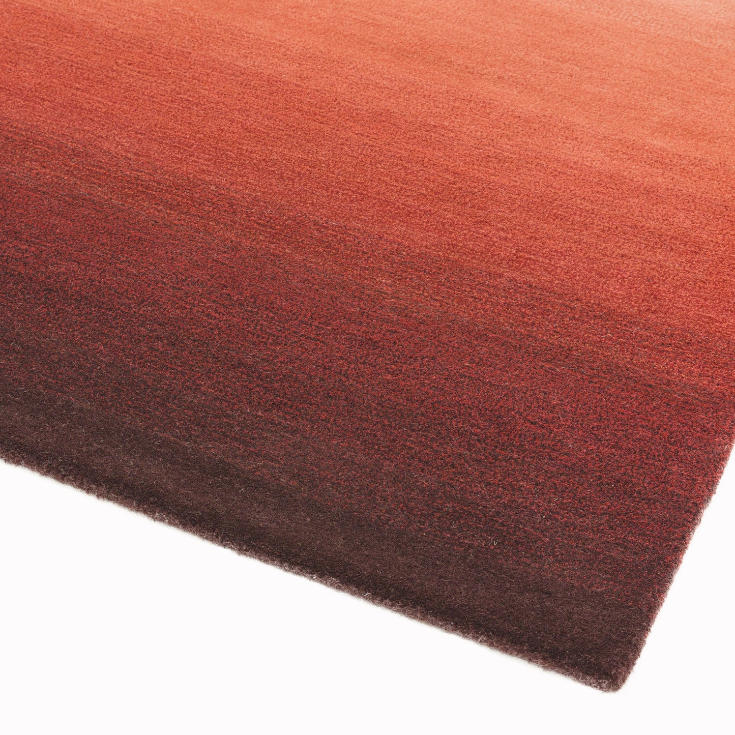 Ombre Wool Rugs in Rust
