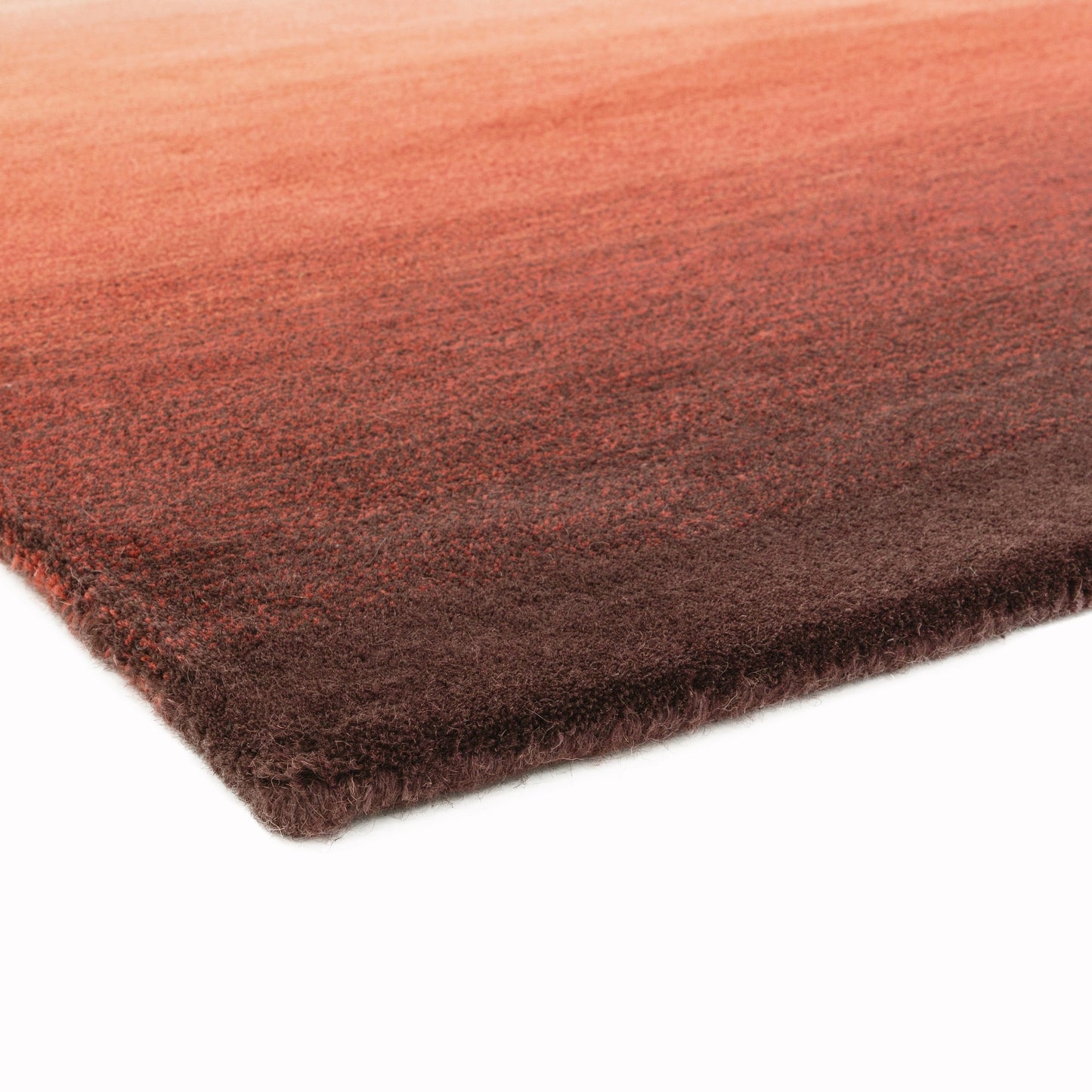 Ombre Wool Rugs in Rust