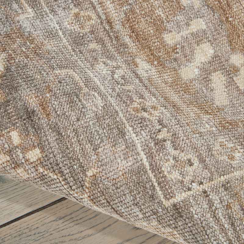 Aldora ALD07 Traditional Bordered Rugs in Pewter by Nourison