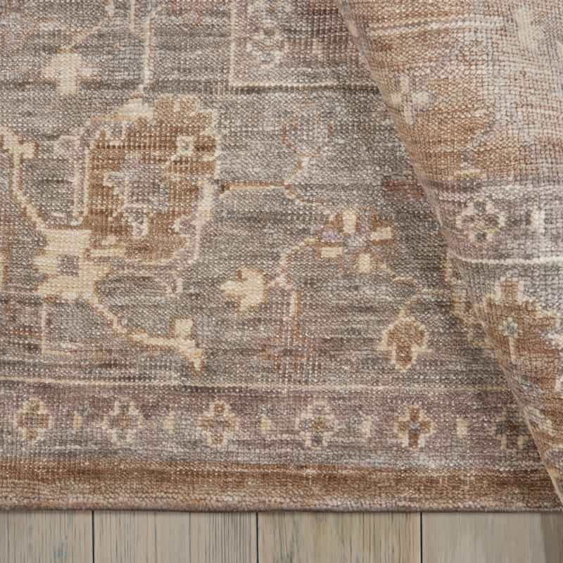 Aldora ALD07 Traditional Bordered Rugs in Pewter by Nourison