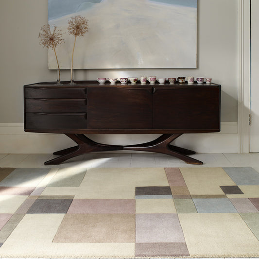 Reef RF17 Geo Blocks Wool Tufted Rugs in Pastel Multi