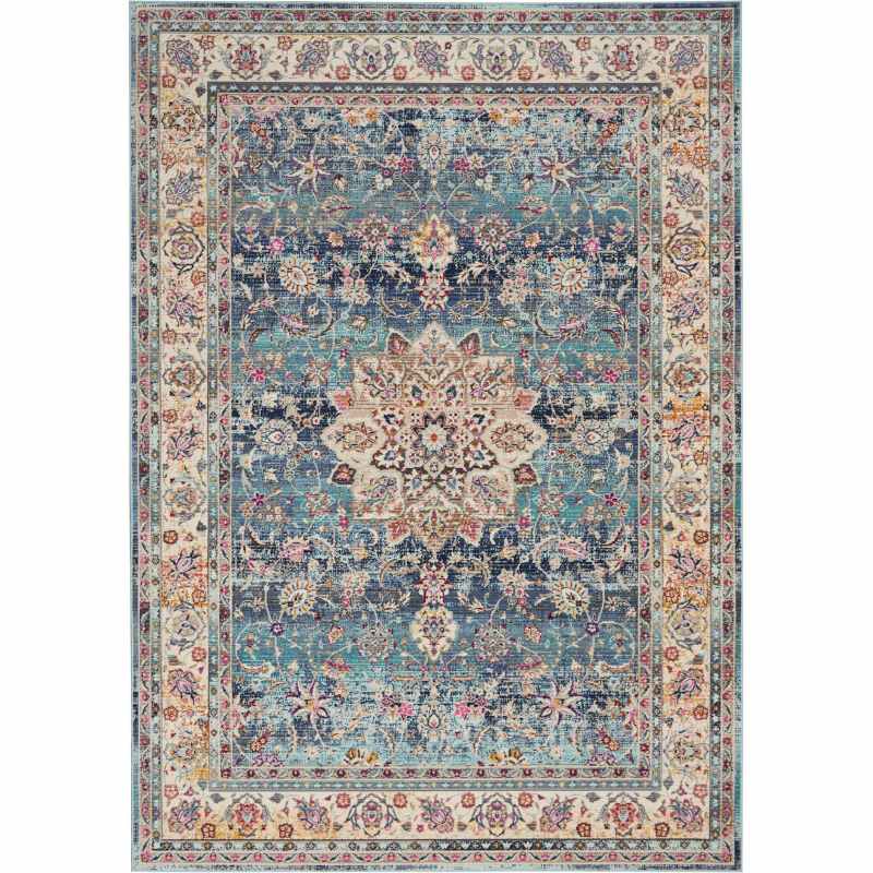 Vintage Kashan Rugs VKA01 by Nourison in Blue