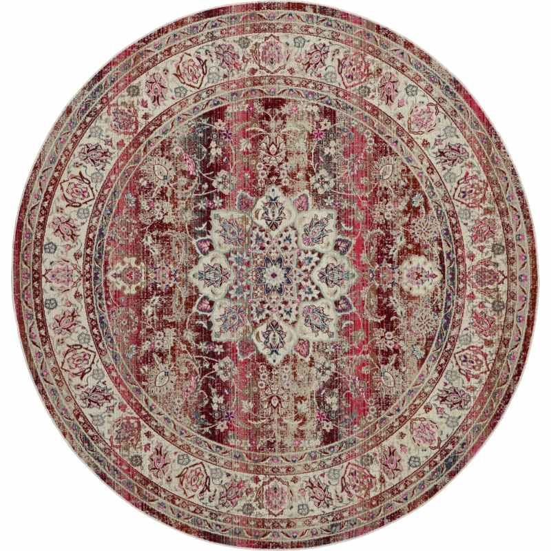 Vintage Kashan Circluar Rugs VKA01 by Nourison in Red