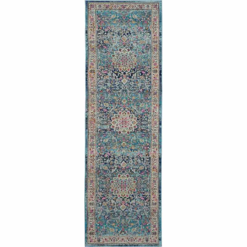 Vintage Kashan Runners VKA01 by Nourison in Blue