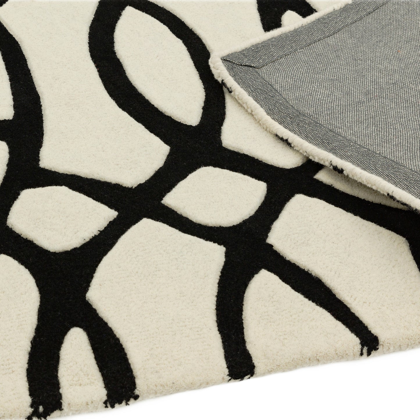 Matrix Wire Modern Geometric Rugs MAX35 White
