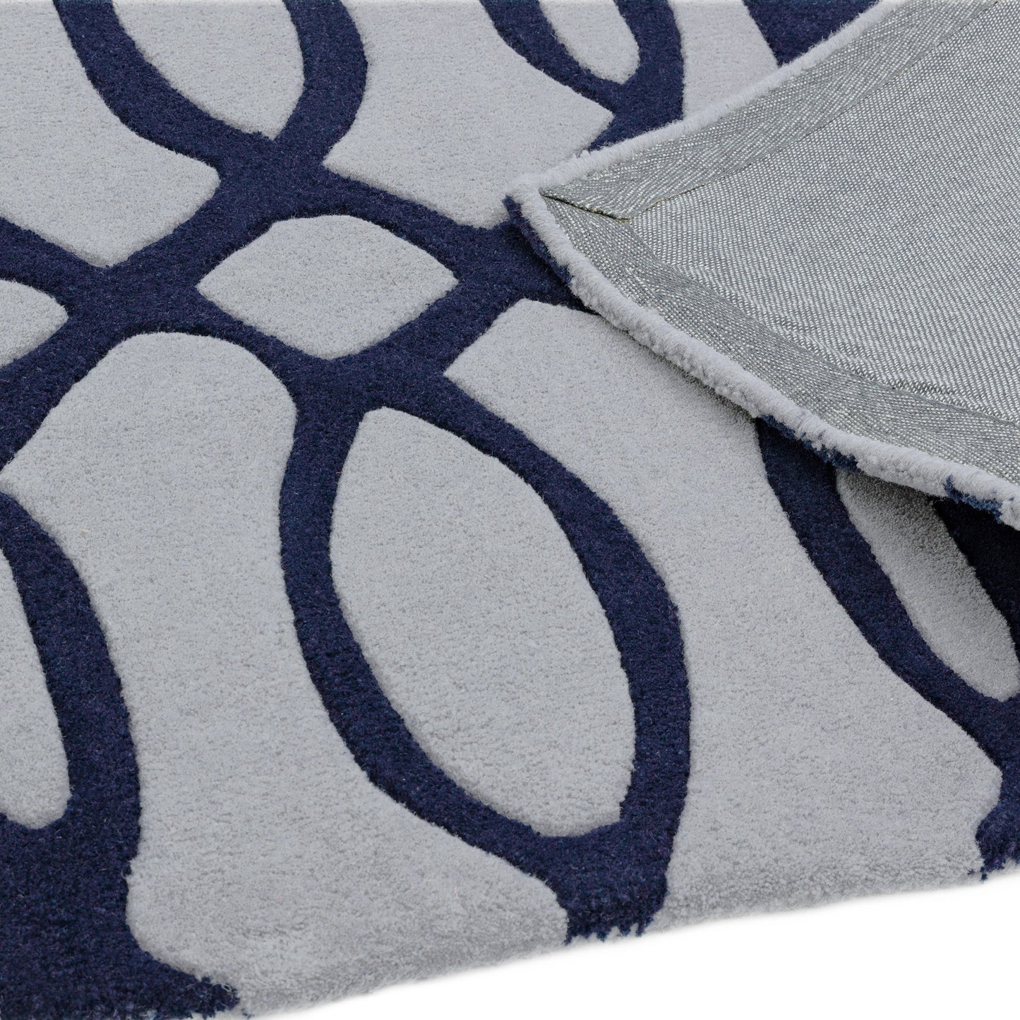 Matrix Wire Modern Geometric Rugs MAX36 Blue