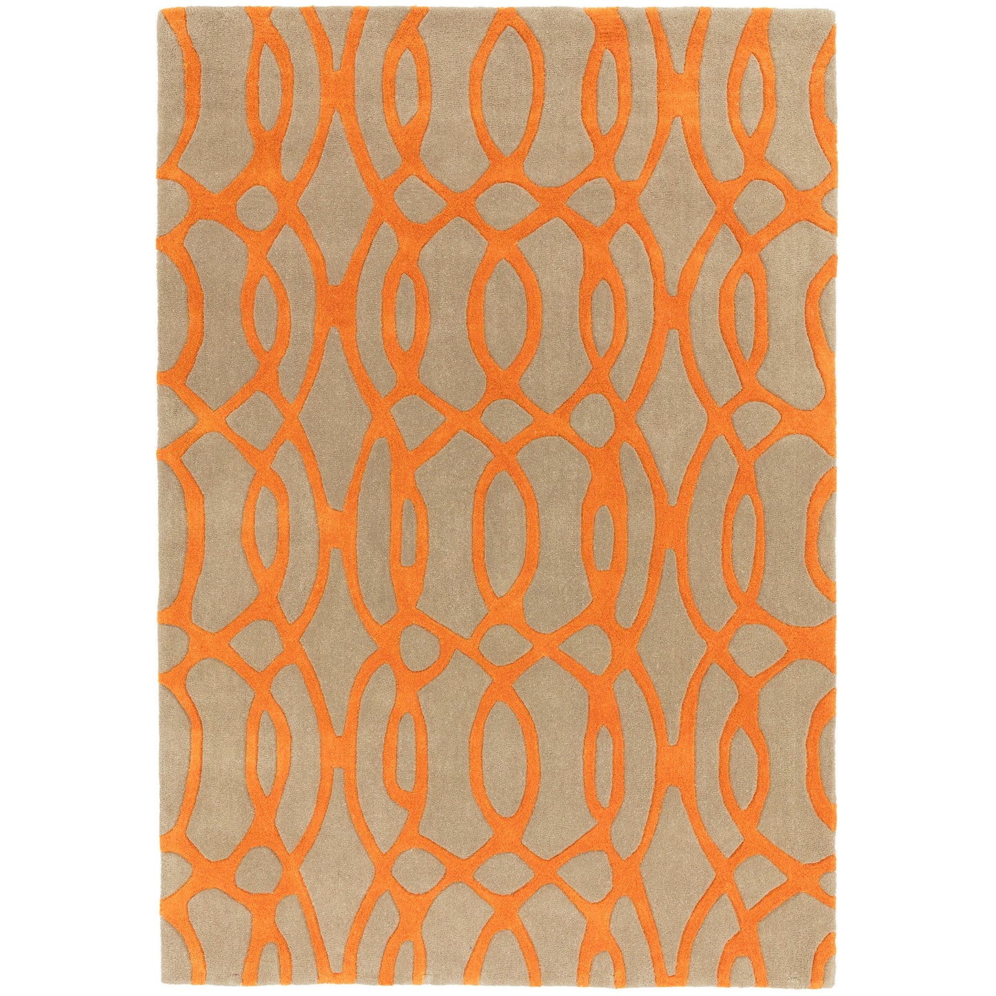 Matrix Wire Modern Geometric Rugs MAX37 Orange