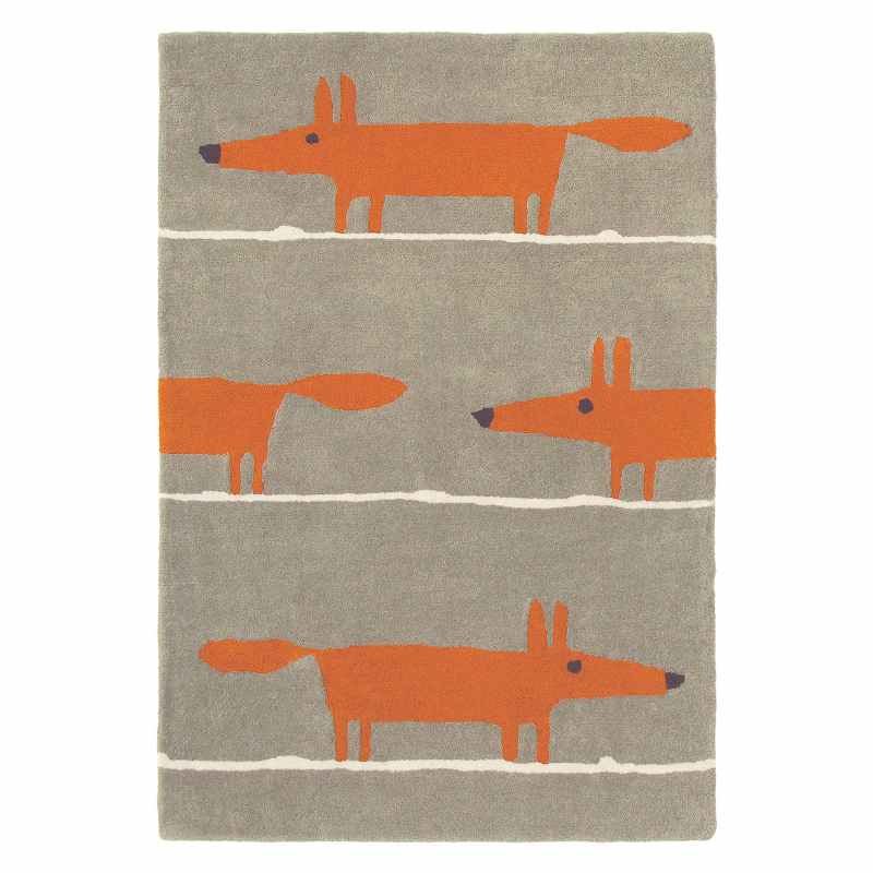 Scion Mr Fox Wool Rugs 25303 in Cinnamon Orange