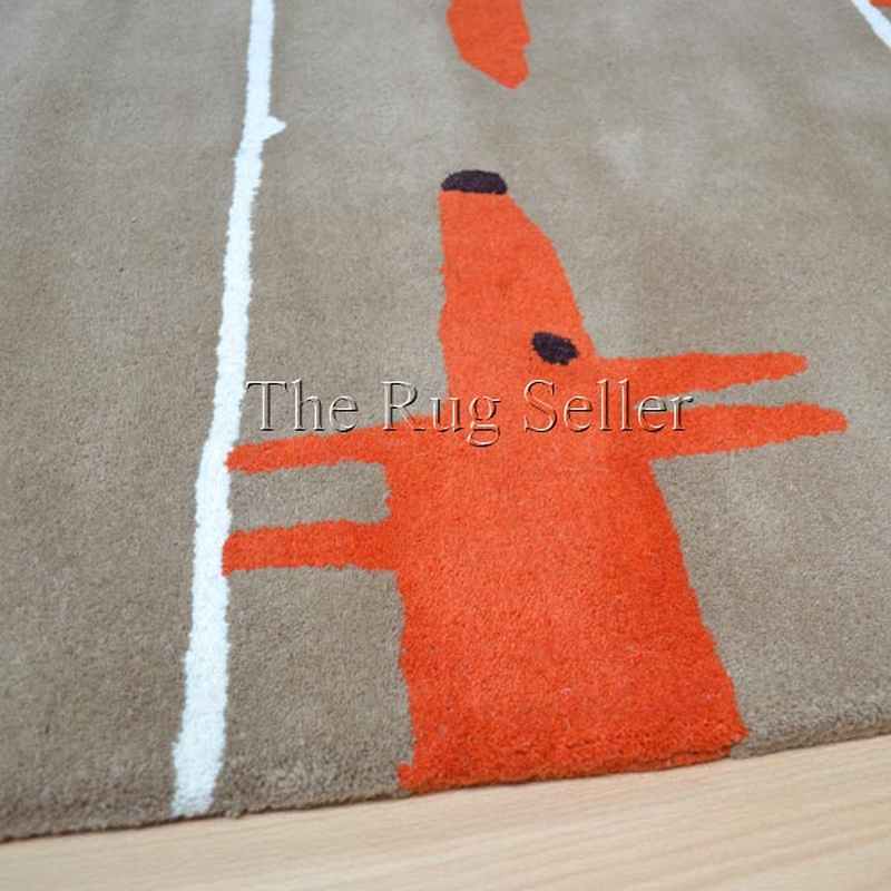 Scion Mr Fox Wool Rugs 25303 in Cinnamon Orange