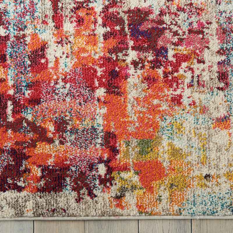 Celestial Modern Abstract Hallway Runner Rug CES13 PNMTC by Nourison