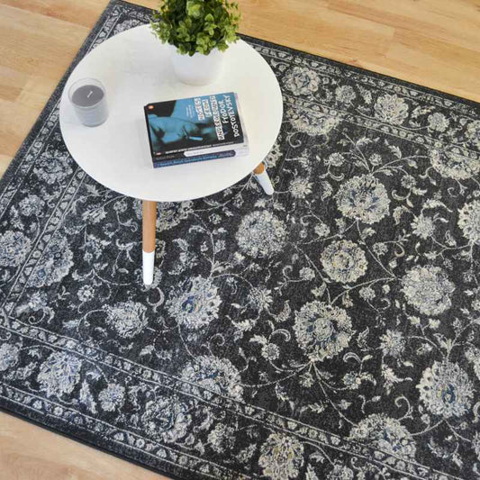 Da Vinci Traditional 57126 3636 Rugs in Black