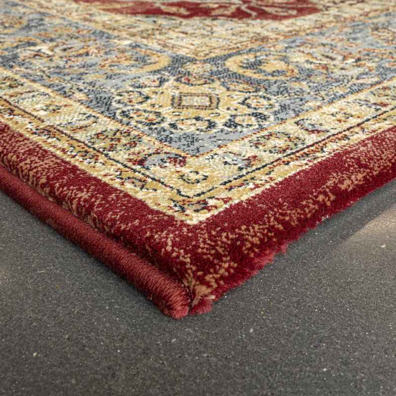 Da Vinci Traditional Medallion 57163 1454 Runner Rugs in Red