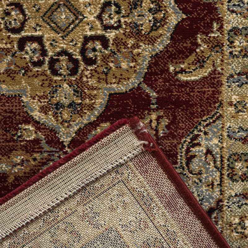 Da Vinci Traditional Medallion 57163 1454 Runner Rugs in Red
