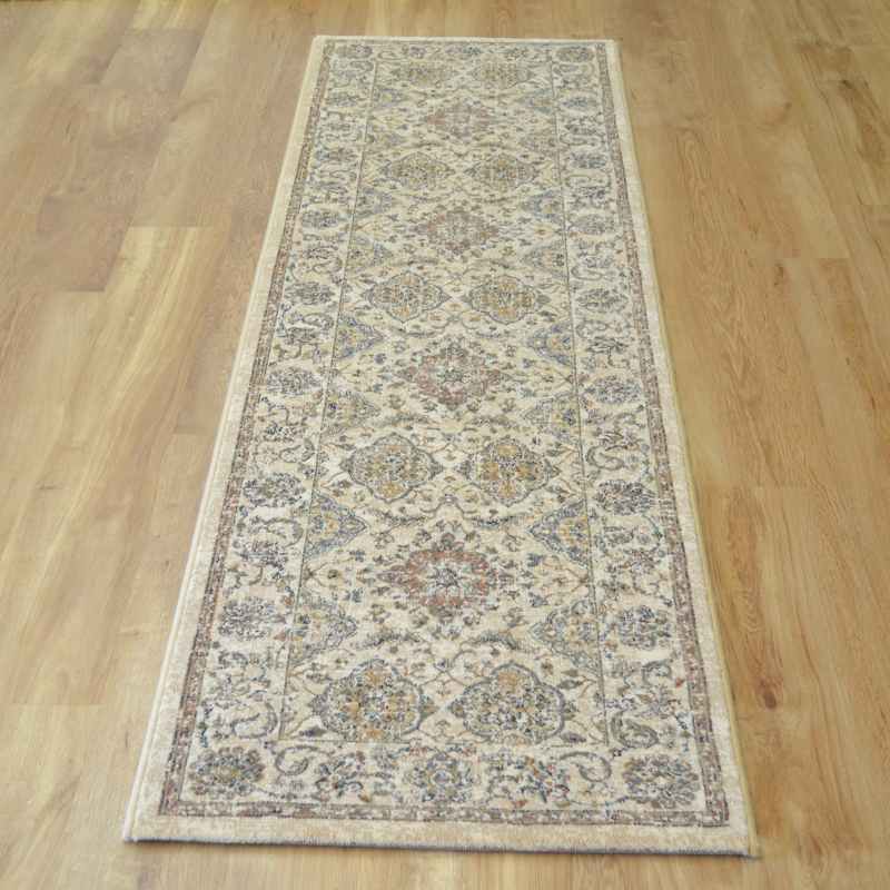 Da Vinci Traditional Medallion 57163 6464 Runner Rugs in Beige