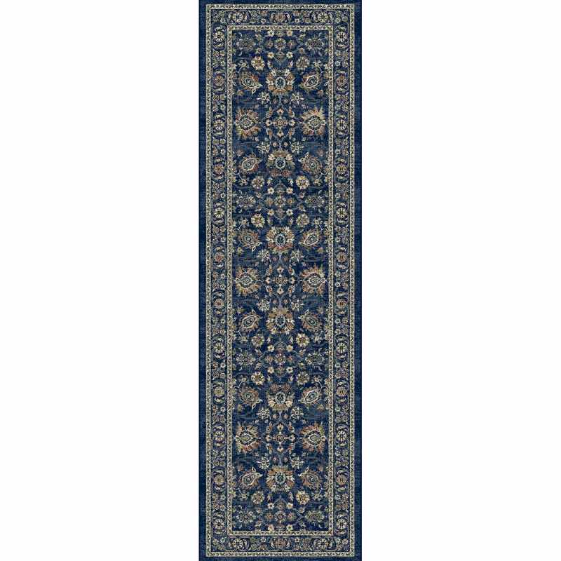 Da Vinci Traditional Medallion 57166 3434 Runner Rugs in Blue