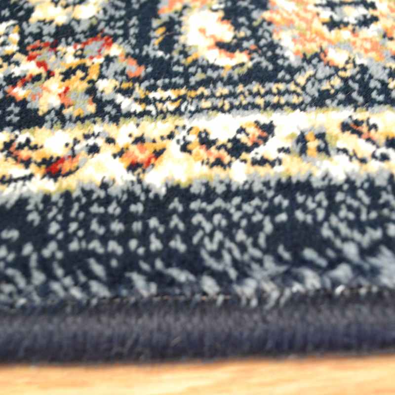 Da Vinci Traditional Medallion 57166 3434 Runner Rugs in Blue