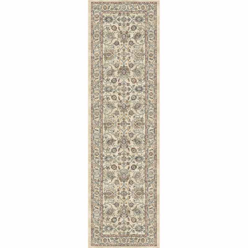 Da Vinci Traditional Medallion 57166 6484 Runner Rugs in Cream