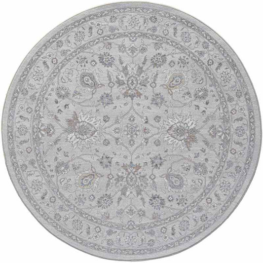 Da Vinci Traditional Round Circle Rug 57166 9295 in Taupe