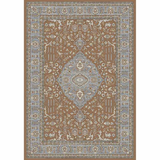 Da Vinci Traditional Medallion Rugs 57267 8255 in Terracotta