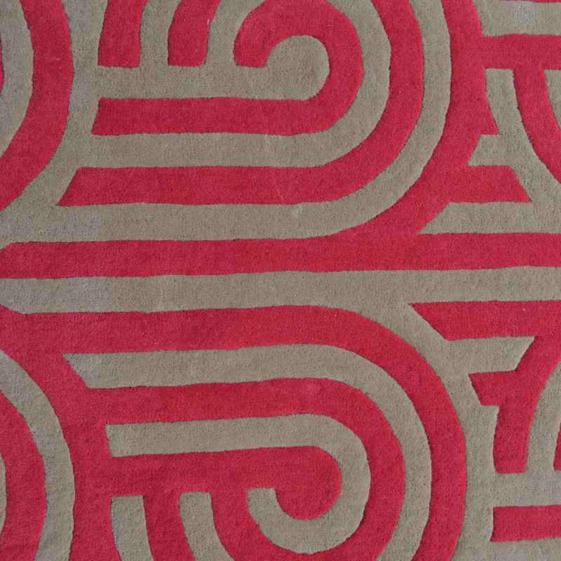 Turnabouts Rugs 039200 in Claret by Florence Broadhurst