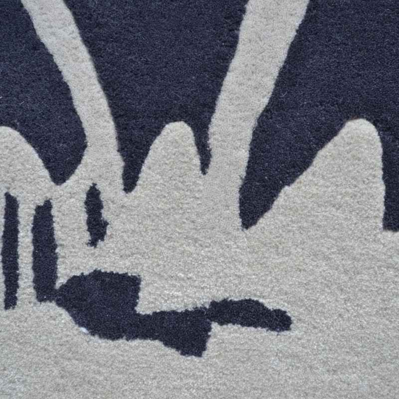 Floral 300 Rugs 039604 in Charcoal by Florence Broadhurst