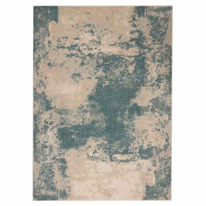 Maxell Runner MAE13 by Nourison in Ivory and Teal