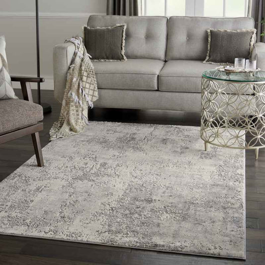 Rustic Textures Abstract Rugs RUS07 in Grey Beige